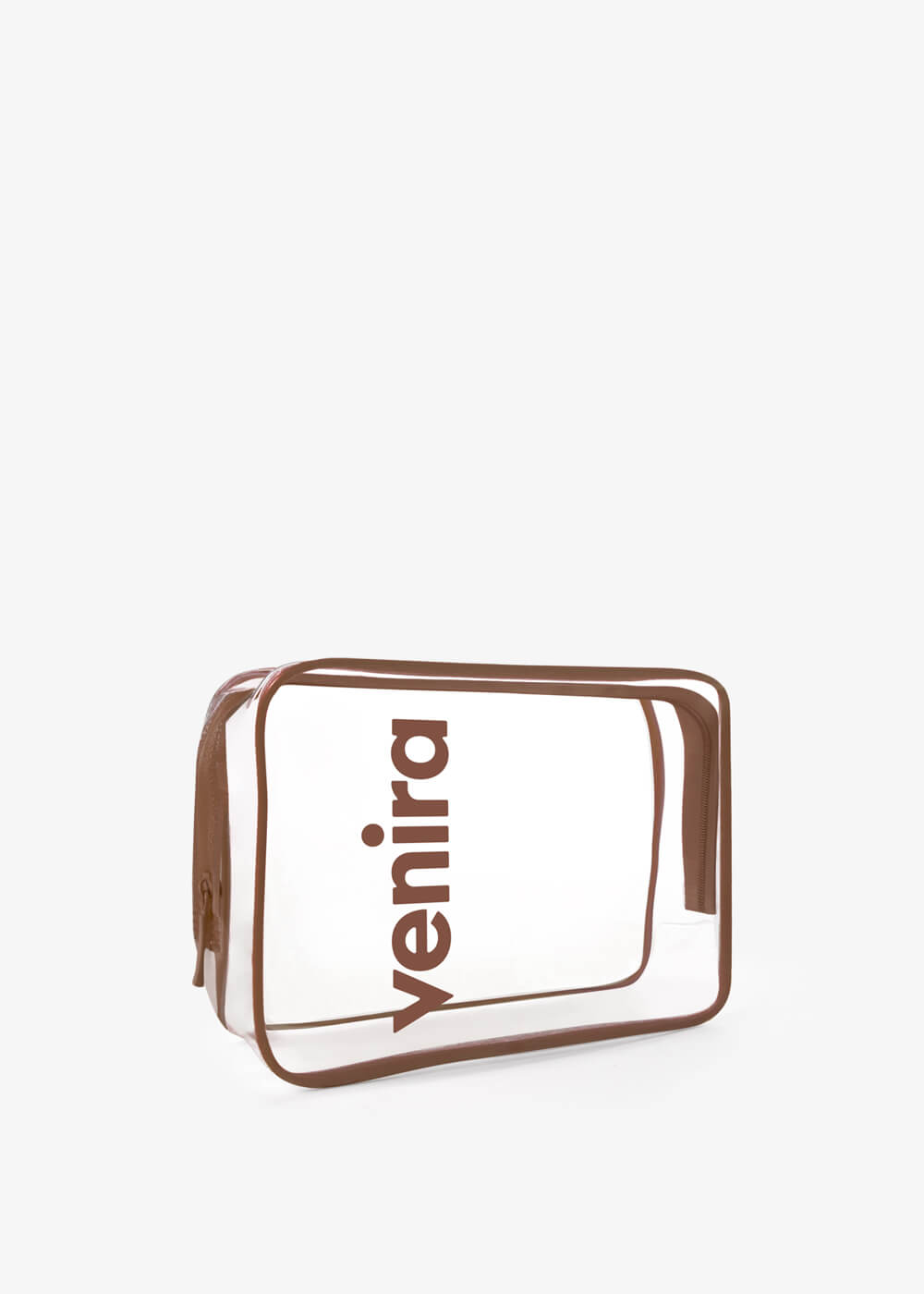 E-shop VENIRA kozmetická taška - priehľadná, hnedá, veľ. M priehľadná, hnedá, veľ. M