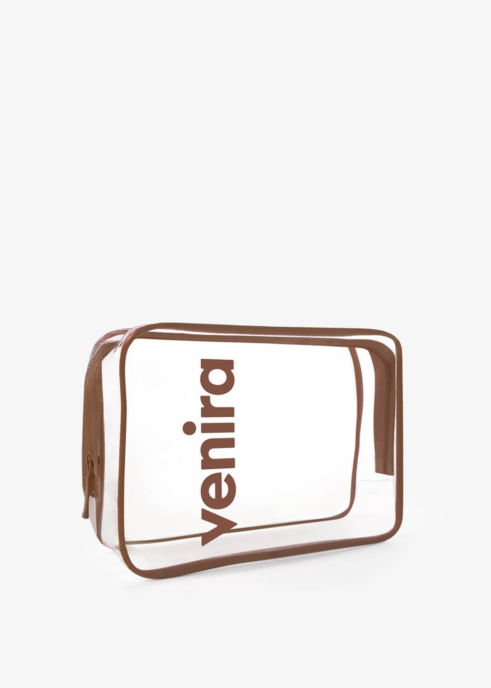 E-shop VENIRA kozmetická taška - priehľadná, hnedá, veľ. L priehľadná, hnedá, veľ. L