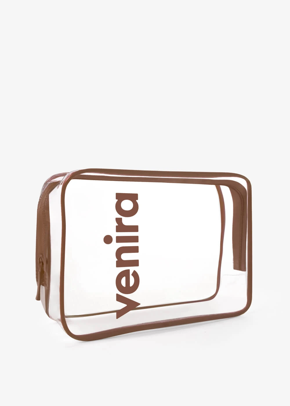 VENIRA kozmetická taška - priehľadná, hnedá, veľ. XL priehľadná, hnedá, veľ. XL