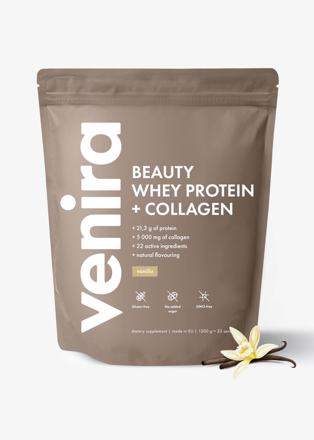VENIRA beauty whey proteín s kolagénom - vanilka, 1000 g vanilka, 1000 g
