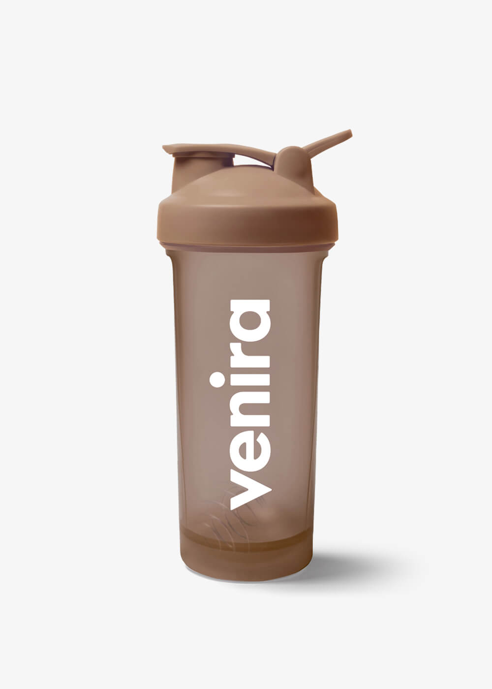 VENIRA shaker PRO s pútkom, tmavo hnedý - 600 ml 600 ml