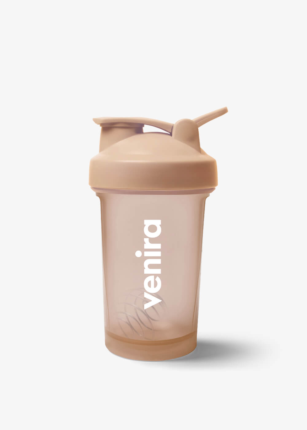 VENIRA shaker PRO s pútkom, svetlo hnedý - 400 ml 400 ml