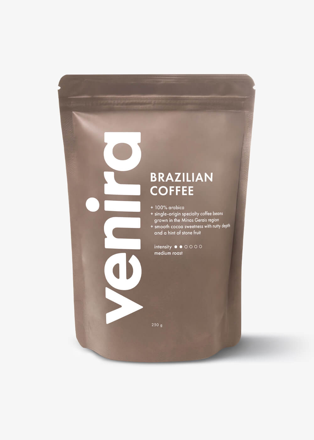 E-shop VENIRA čerstvo pražená káva, Brazília - 250 g Brazília, 250 g