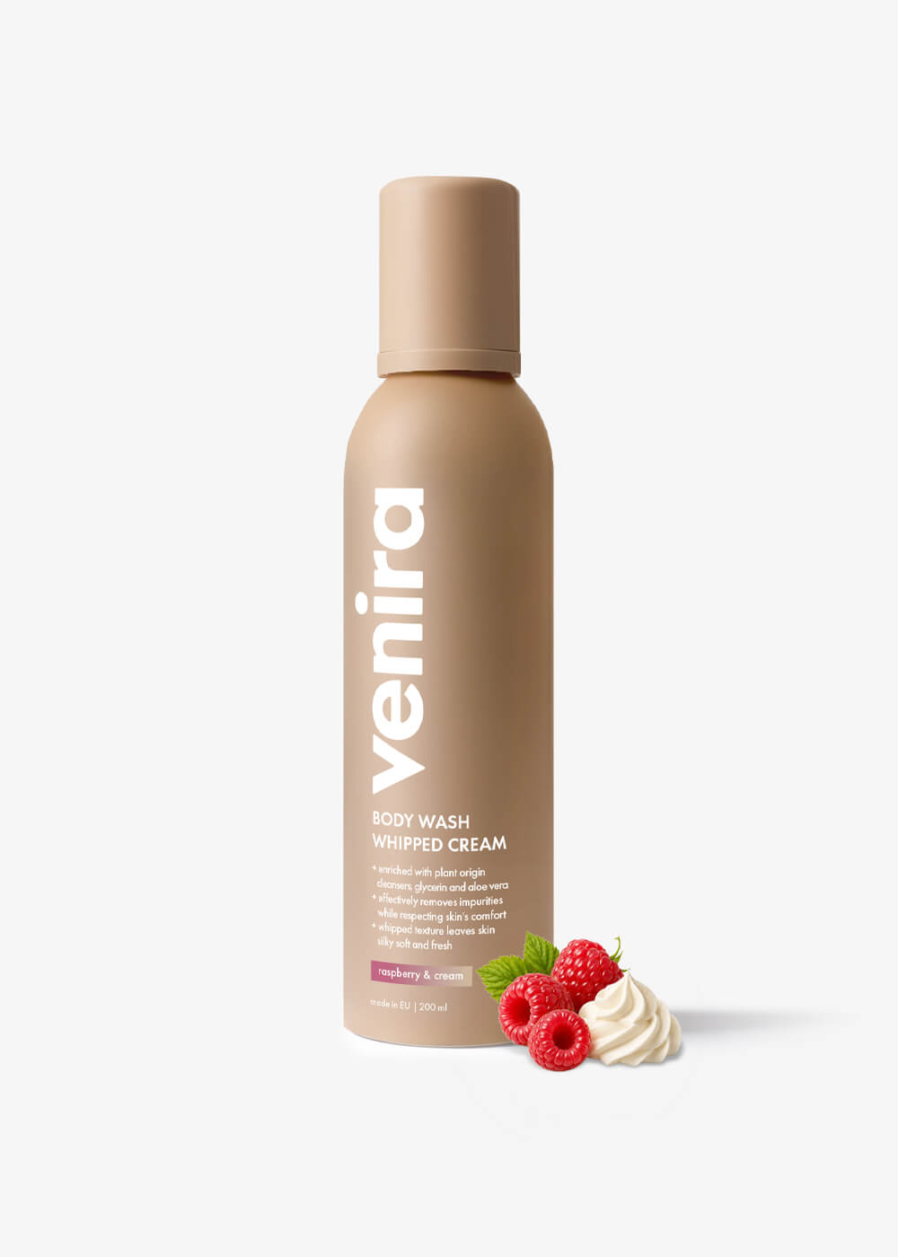VENIRA šľahačková sprchová pena, raspberry & cream