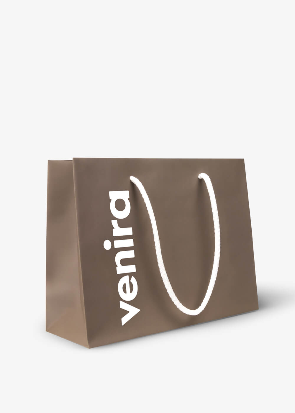 E-shop VENIRA darčeková taška - väčšia, 25 × 19 × 9 cm, tmavohnedá väčšia, 25 × 19 × 9 cm, tmavohnedá