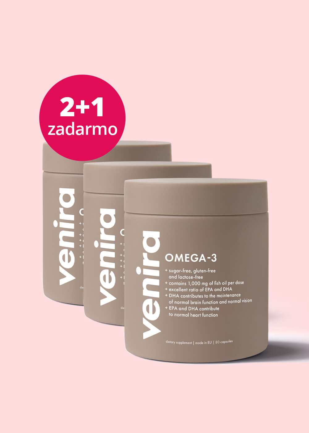VENIRA omega 3, balíček 2+1 zadarmo
