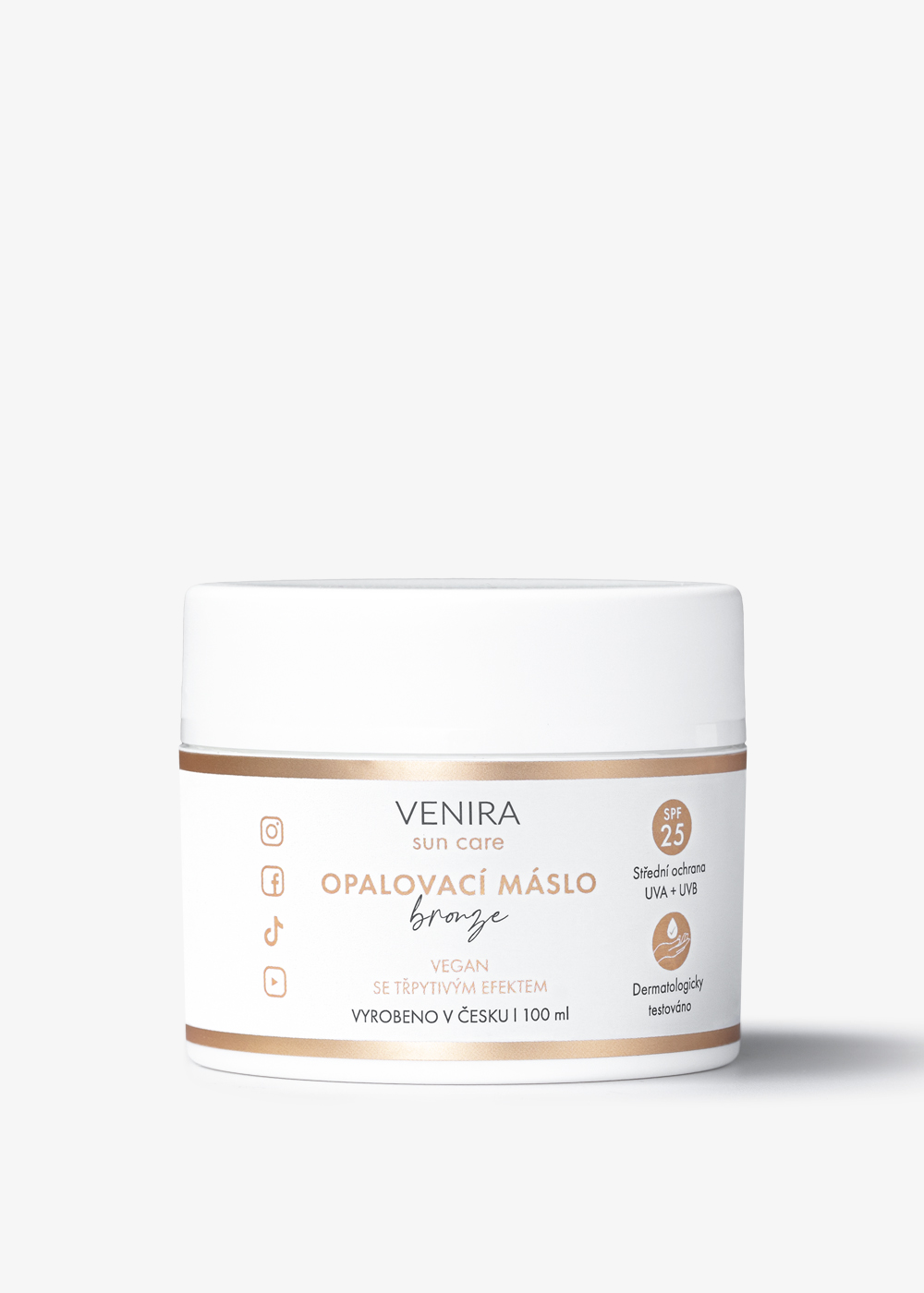 VENIRA opaľovacie maslo, bronze, SPF 25, 100ml