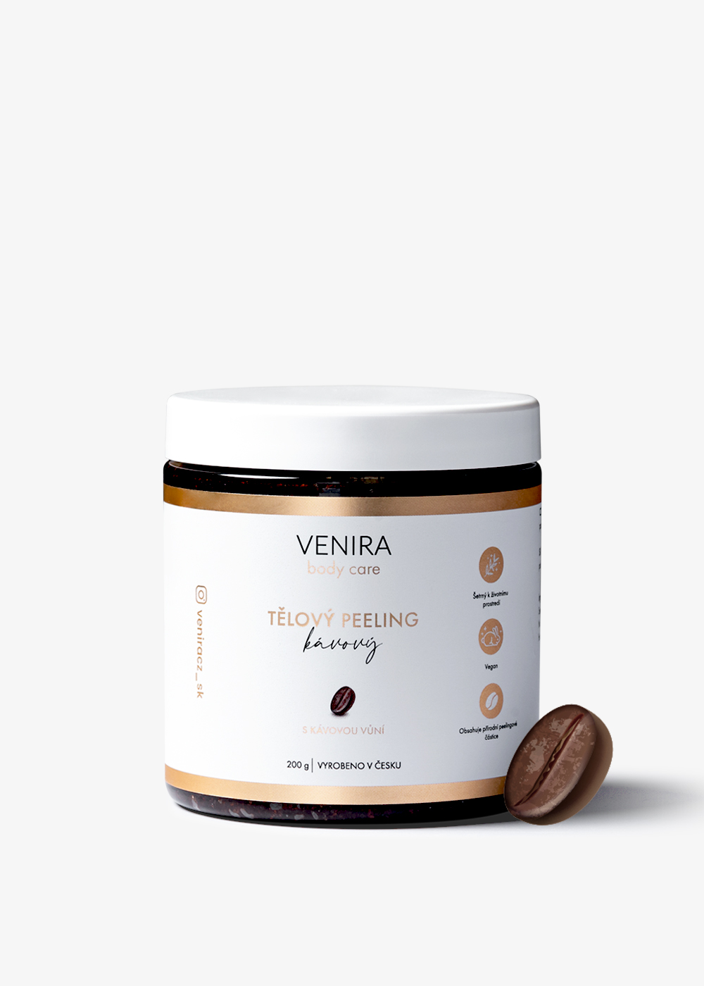 VENIRA telový peeling káva, 200g