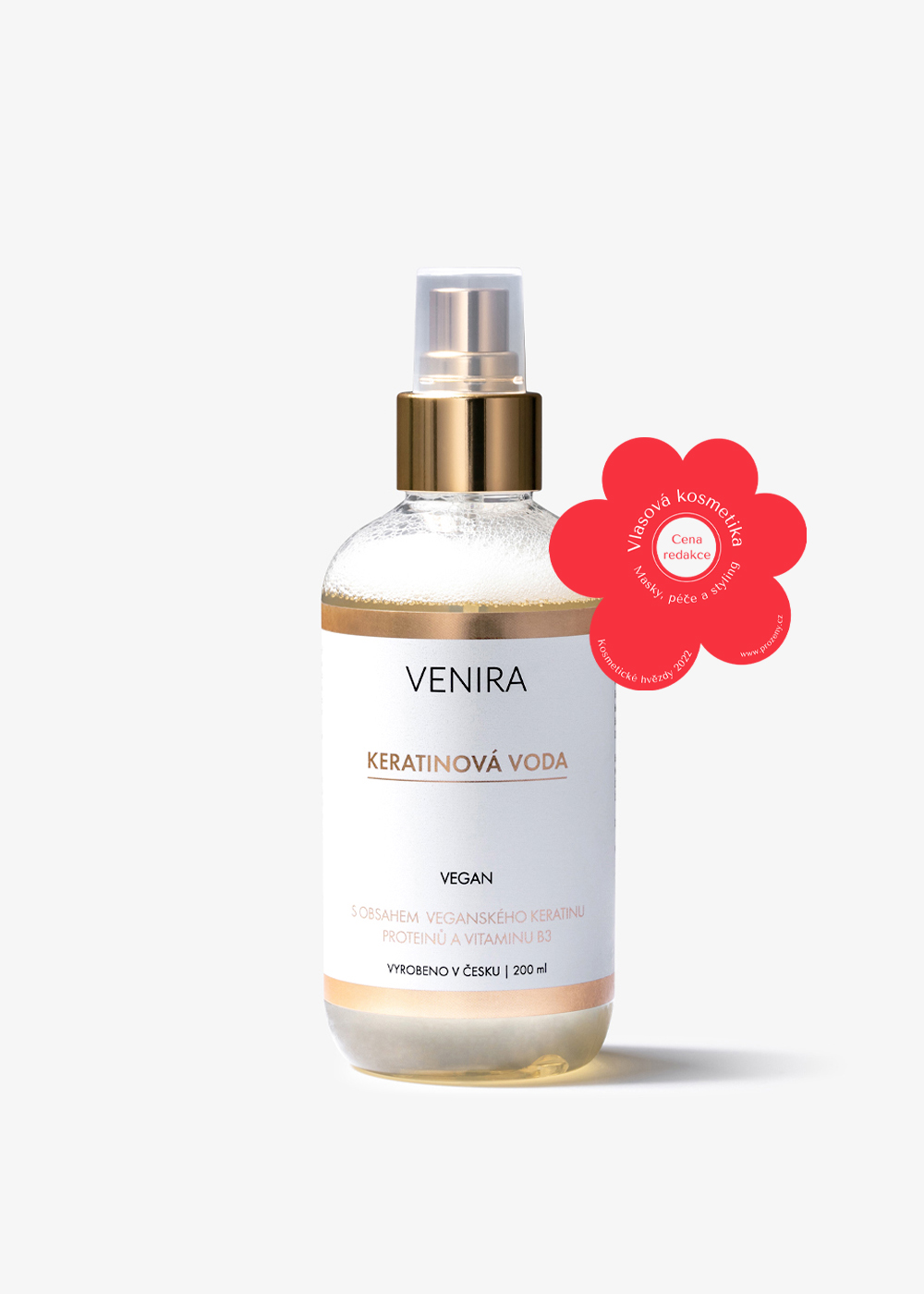 VENIRA keratínová voda 200 ml, kvetinovo-citrusová vôňa