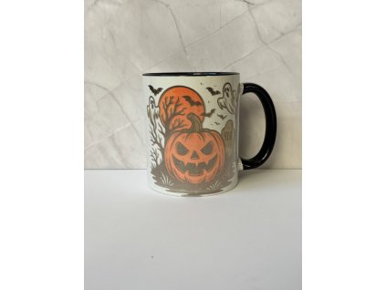 Hrnek - Halloween - Strašidelná dýně 325 ml - tisková vada