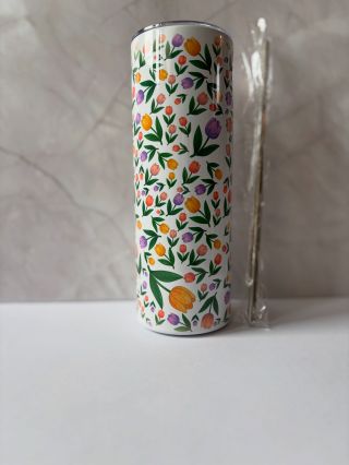 🌷Termokelímek s tulipány🌷 Udrží váš nápoj teplý i studený až 12 hodin. Součástí je kovové brčko a čisticí kartáček....