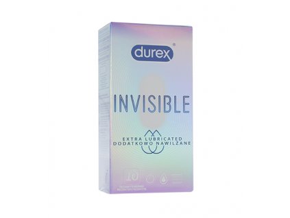 Durex Invisible Extra Thin Extra Lubricated kondomy 10 ks