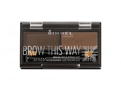 AKCE!!! Rimmel London Brow This Way odstín 003 Dark Brown 2,4 g  + Vzorek zdarma