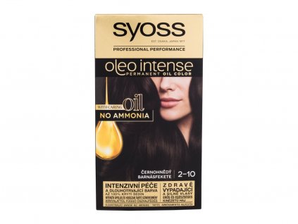 Syoss Oleo Intense Permanent Oil Color 2-10 Black Brown Barva na vlasy 50 ml