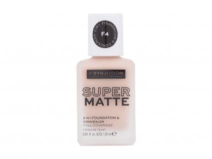 Revolution Relove Super Matte 2 in 1 Foundation & Concealer Makeup Odstín F4 24 ml