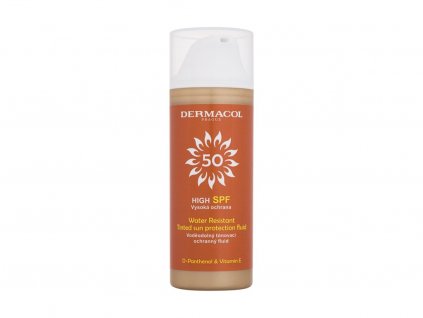 Dermacol Sun SPF50 Tinted Water Resistant Fluid Opalovací přípravek na obličej 50 ml  SPF50