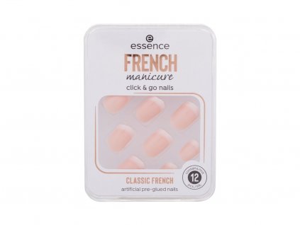 Essence French Manicure Click & Go Nails 01 Classic French Umělé nehty 12 ks