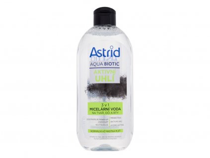 AKCE!!! Astrid Aqua Biotic Active Charcoal 3in1 Micellar Water Micelární voda 400 ml