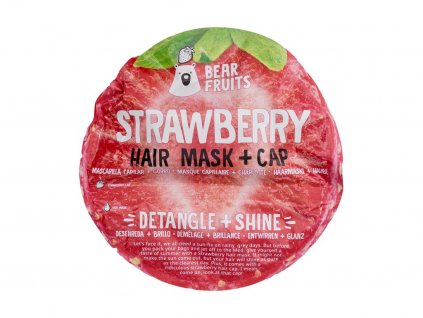 Bear Fruits Strawberry Hair Mask + Cap Maska na vlasy 20 ml