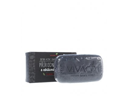Vivaco Přírodní tuhé mýdlo s aktivním uhlím 2% Charcoal 100g