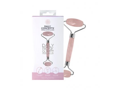 Daily Concepts Daily Rose Quartz Facial Roller masážní váleček na obličej