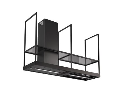 T-SHELF MATT A180 Ostrůvková digestoř (Barva Černá, Šířka 180 cm, Výkon 290 | 460 | 610 | INT 710 m3/h)