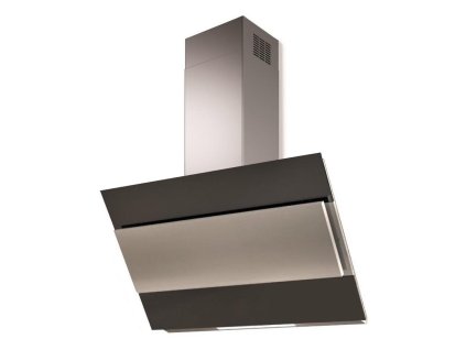 F125 TLC 90 BK/X komínové (nástěnné) (Varianta Barva: Nerez / černé sklo, Model: F125 TLC 90 BK/X, Výkon: 260 - 520 (637) m3/h, Výstupní hrdlo: 150 mm, Šířka: 90 cm)