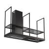 T-SHELF MATT A180 Ostrůvková digestoř (Barva Černá, Šířka 180 cm, Výkon 290 | 460 | 610 | INT 710 m3/h)