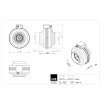 Radialni ventilator do potrubi RS 160 technicky vykres