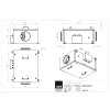 Zvukotesny diagonalni ventilator EM DUO 250 EC 01 technicky vykres