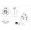 Radialni ventilator do potrubi RS 150 technicky vykres