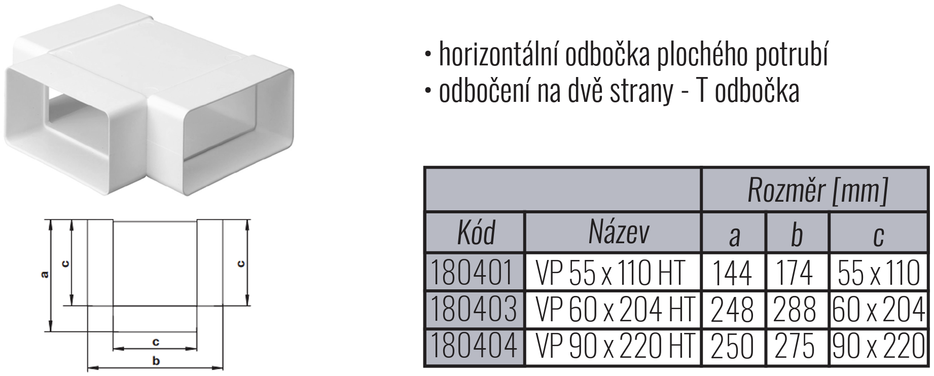 hranata_horizontalni_odbocka_potrubi_T_ventilaplast