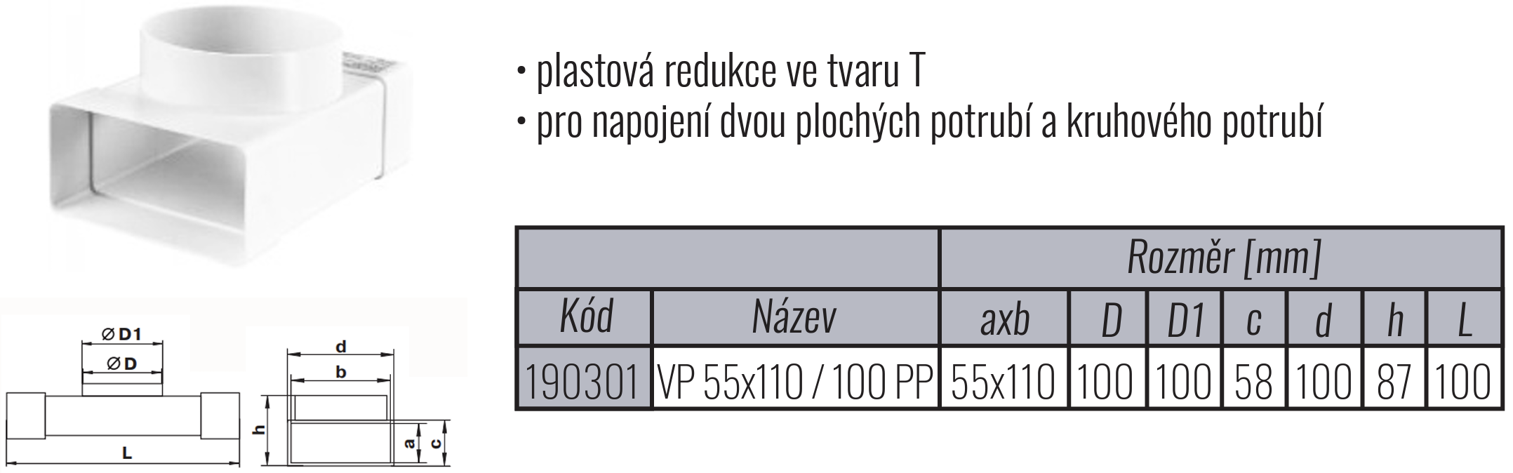 plastova_redukce_T_pro_ploche_a_kruhove_potrubi_ventilaplast