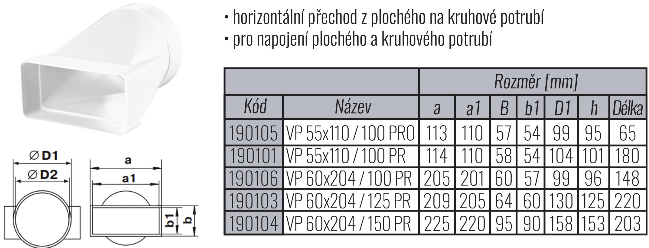 plastovy_horizontalni_prechod_z_plocheho_na_kruhove_potrubi_ventilaplast