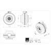 Radialni ventilator do potrubi RS 200L technicky vykres