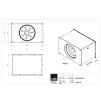 Diagonalni ventilator do ctyrhranneho potrubi EMKI 5030 EC 20 technicky vykres