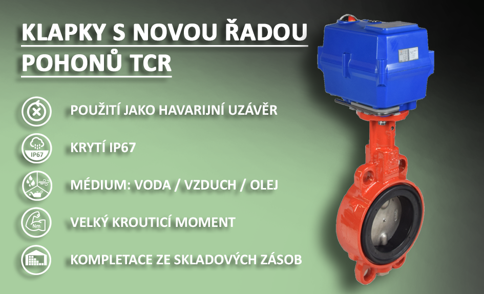 Klapka s pohonom TCR