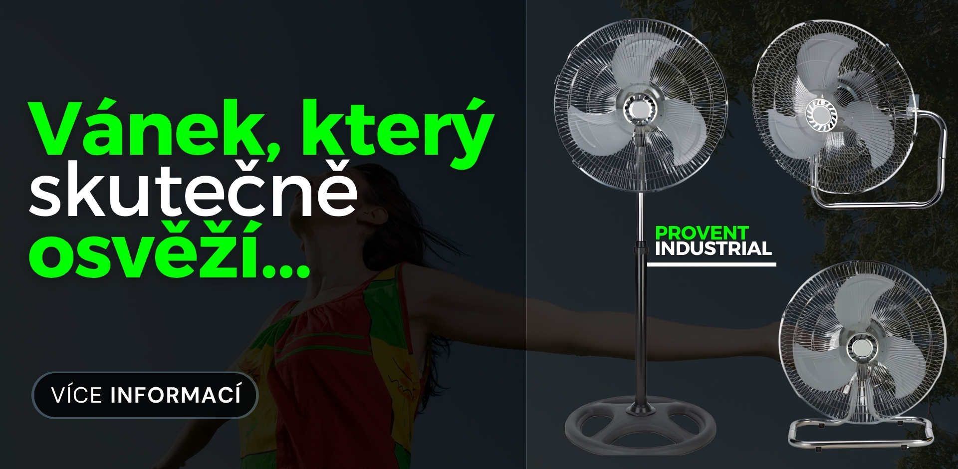 Výkonný ventilátor Provent Industrial