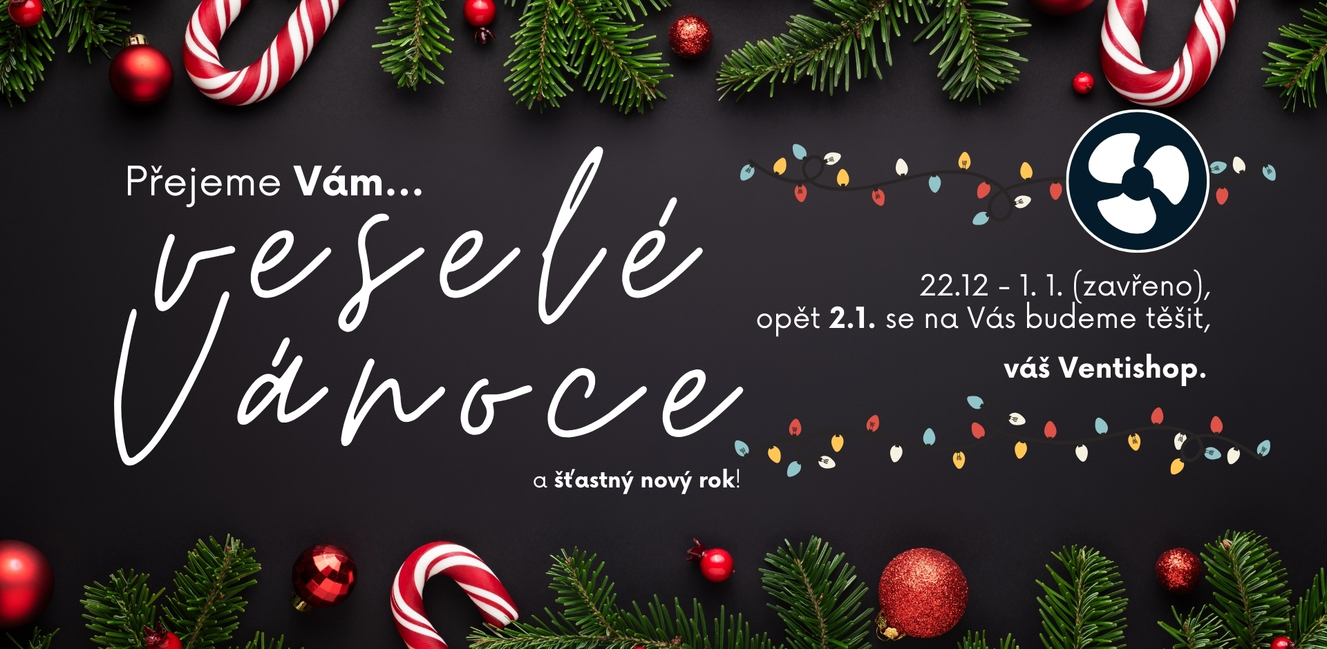 Veselé vánoce přeje Ventishop