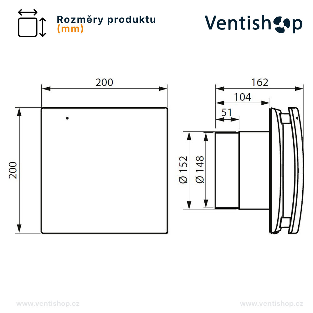 Malý axiální ventilátor