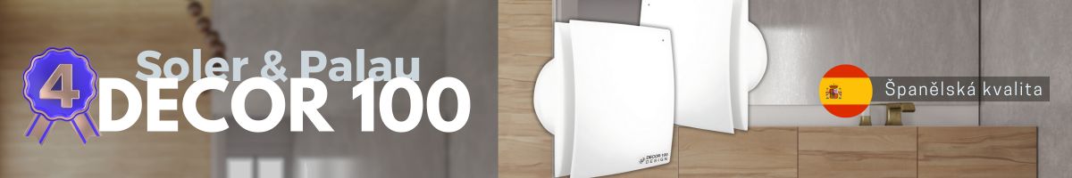 Axiální ventilátor do koupelny s časovým doběhem DECOR 100 DESIGN CRZ