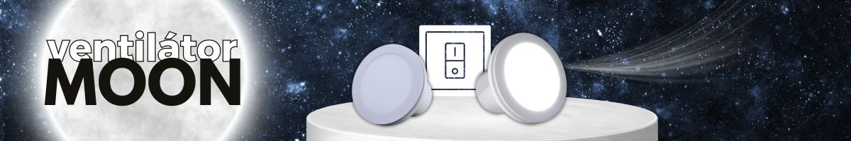 Kulatý axiální ventilátor se světlem MOON 100