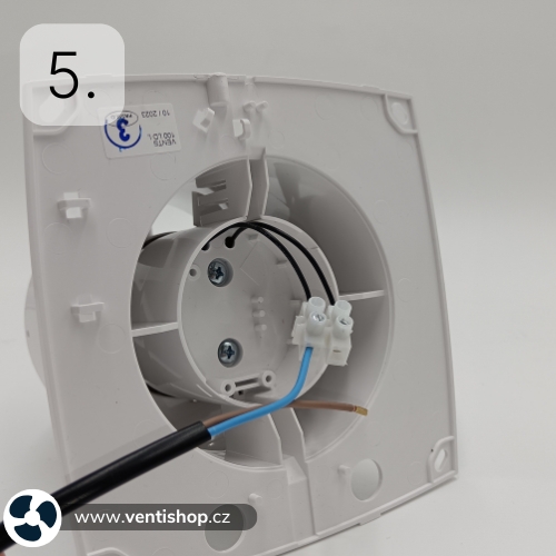 Instalace ventilátoru bez časového doběhu Instalace ventilátoru bez časového doběhu