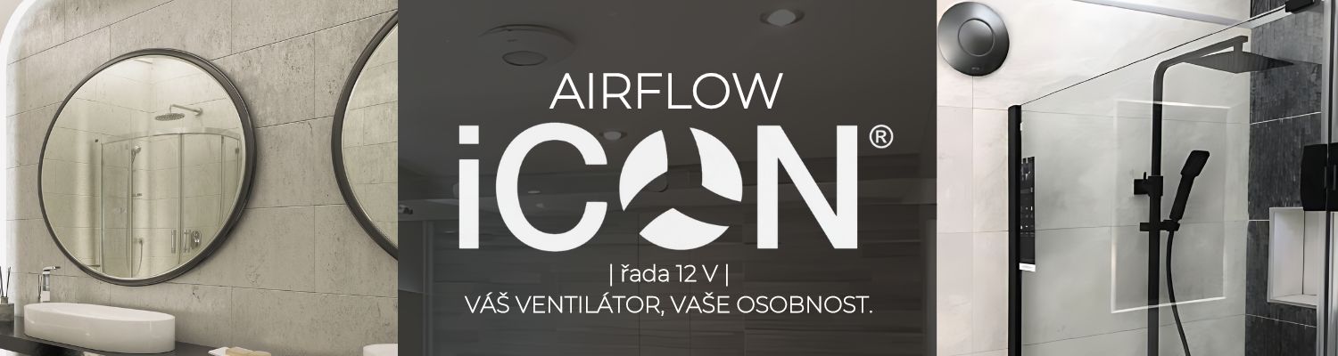 Designový koupelnový ventilátor Airflow Icon