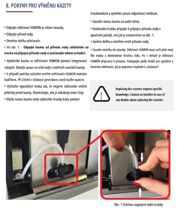 Pokyny pro výměnu kazety Pokyny pro výměnu kazety