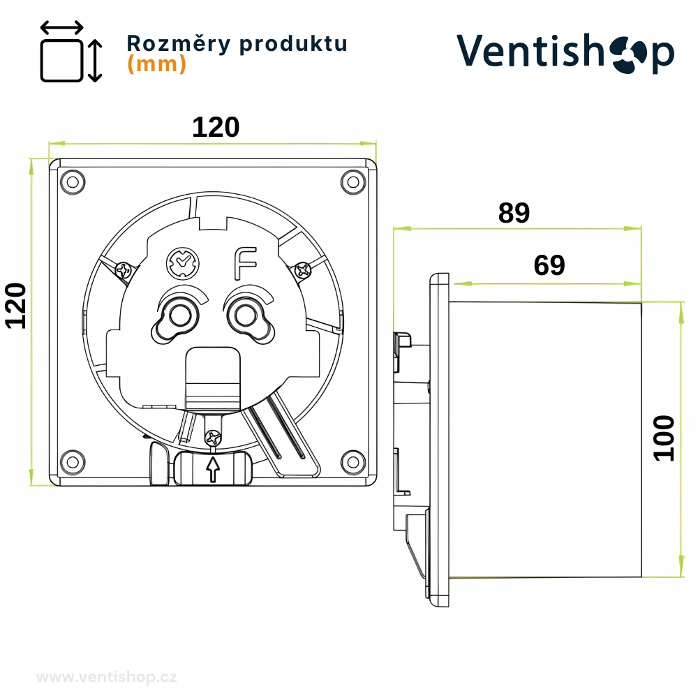Tichý axiální ventilátor dRim