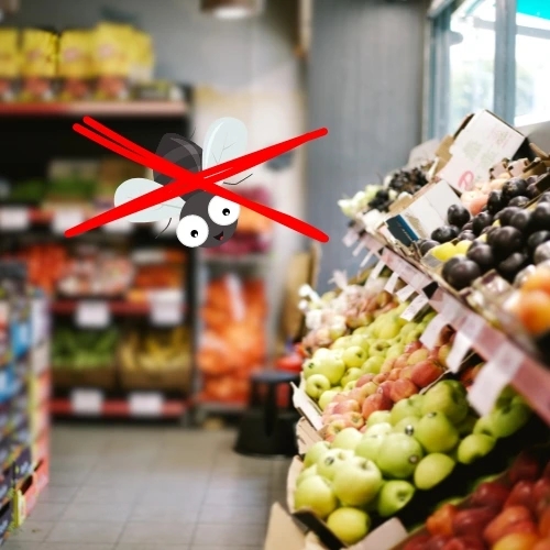 Vzduchová dveřní clona v provozovně