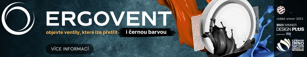 Neviditelné ventily Ergovent s možností přetření na černou barvu