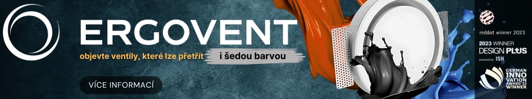 Neviditelné ventily Ergovent s možností přetření na šedou barvu