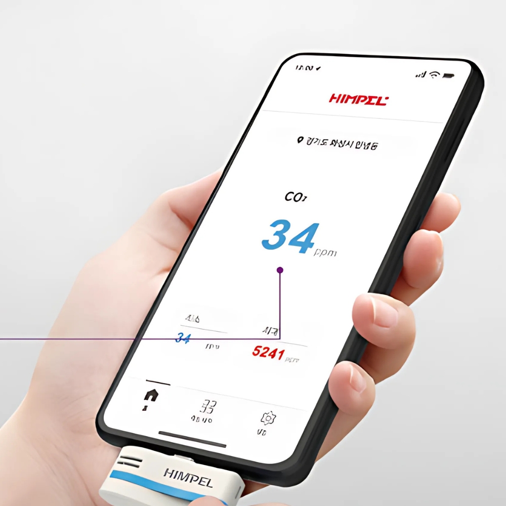 Kompaktní CO2 monitor s připojením USB-C Kompaktní CO2 monitor s připojením USB-C